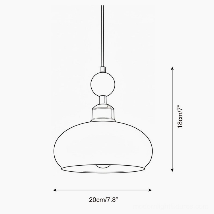 Bead pendant light modern glass dome fixture complete product view