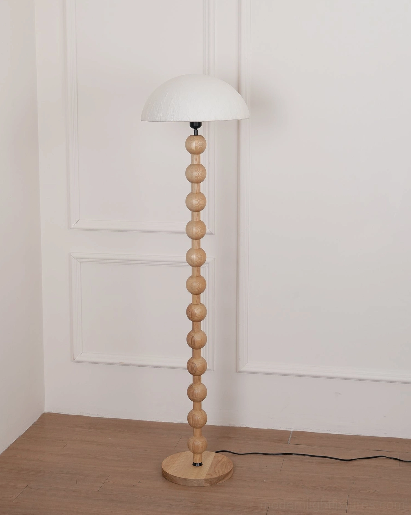 Beaded floor lamp sculptural presence artisanal home decor accent