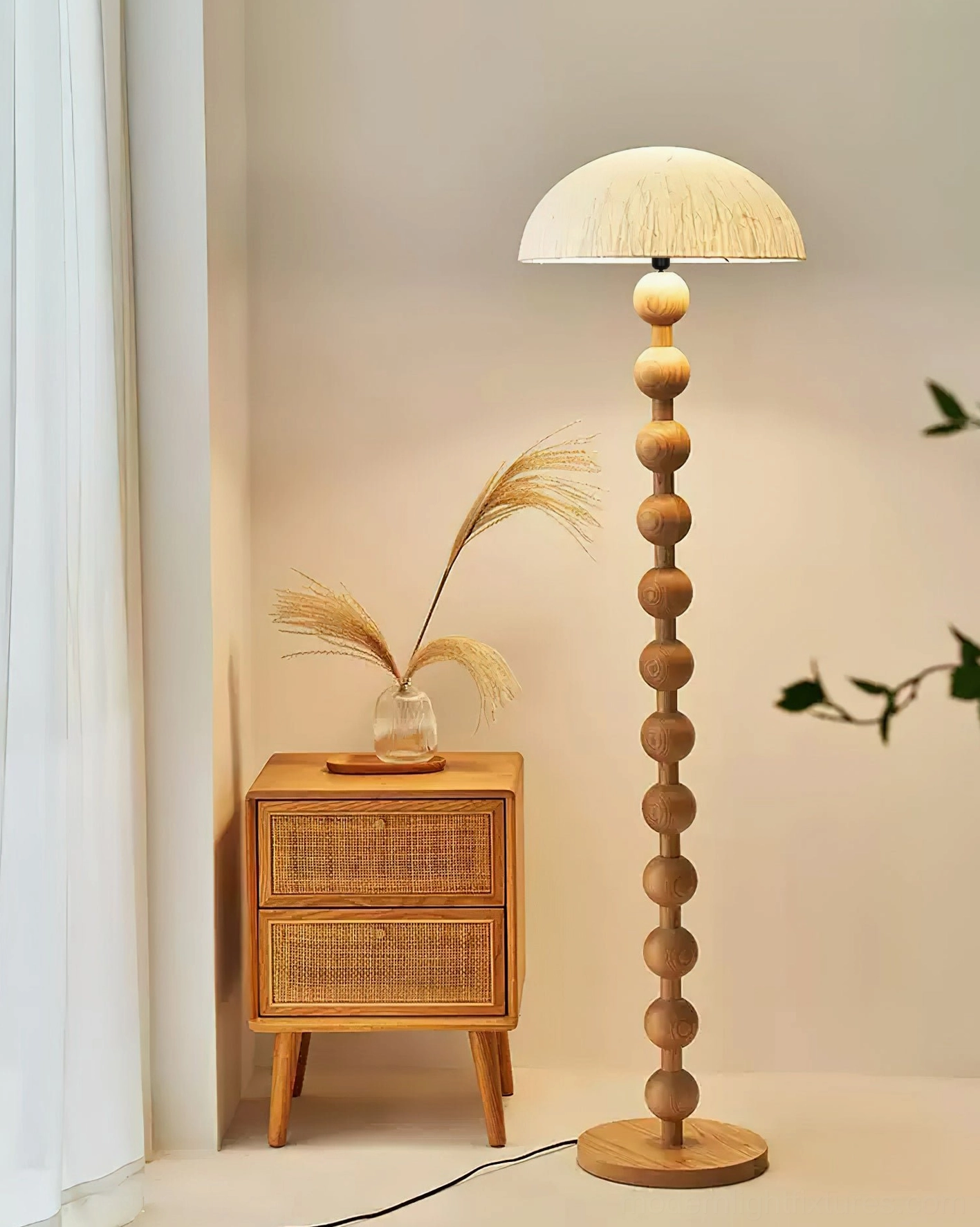 Beaded floor lamp artistic sculptural home lighting solution modern