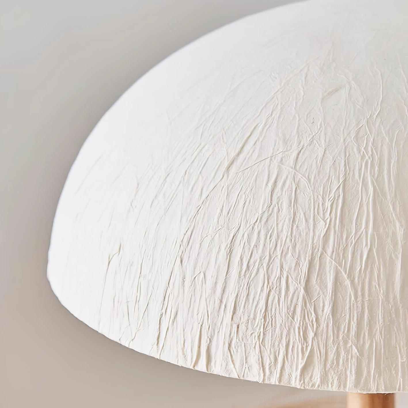 Beaded wood floor lamp complete setup with foot switch and power cord