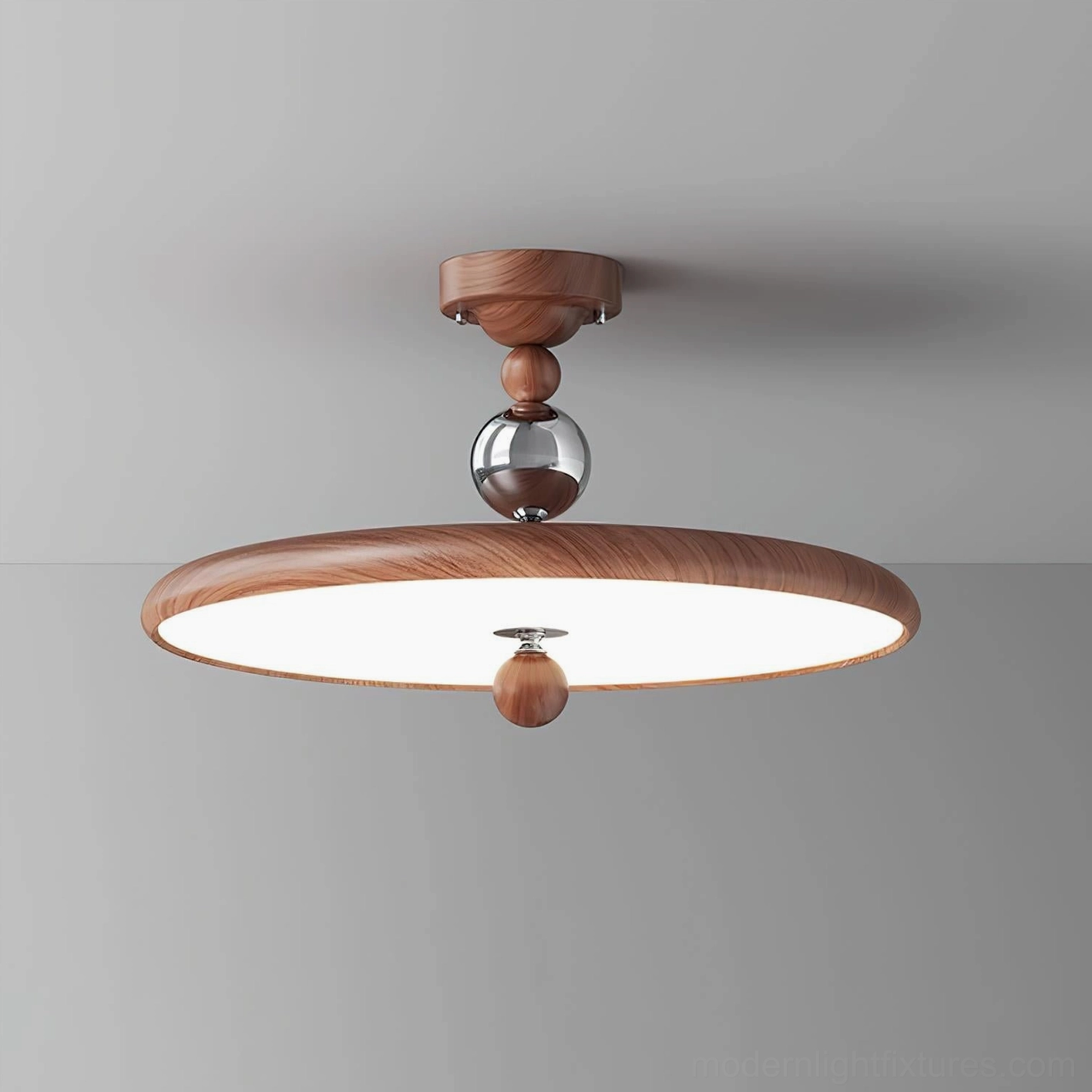 Walnut Beadline ceiling light fixture modern contemporary design accent