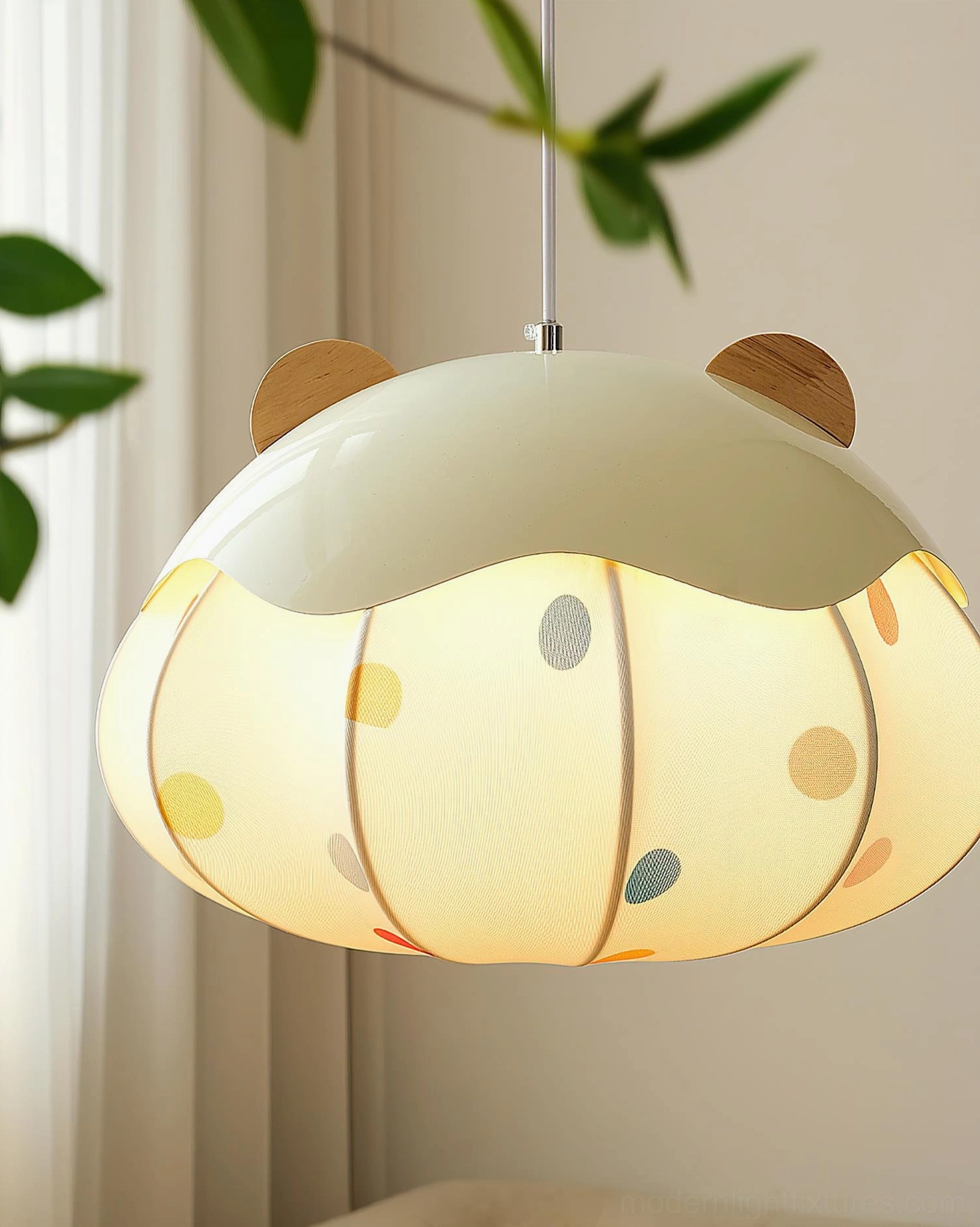 Bear Bubble hanging lamp with adjustable 150cm pendant cord, compatible with slope ceilings up to 30 degrees