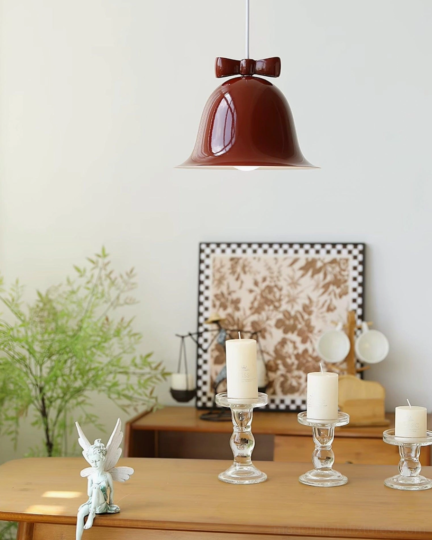 Bell pendant light in various color options displayed side by side for color comparison