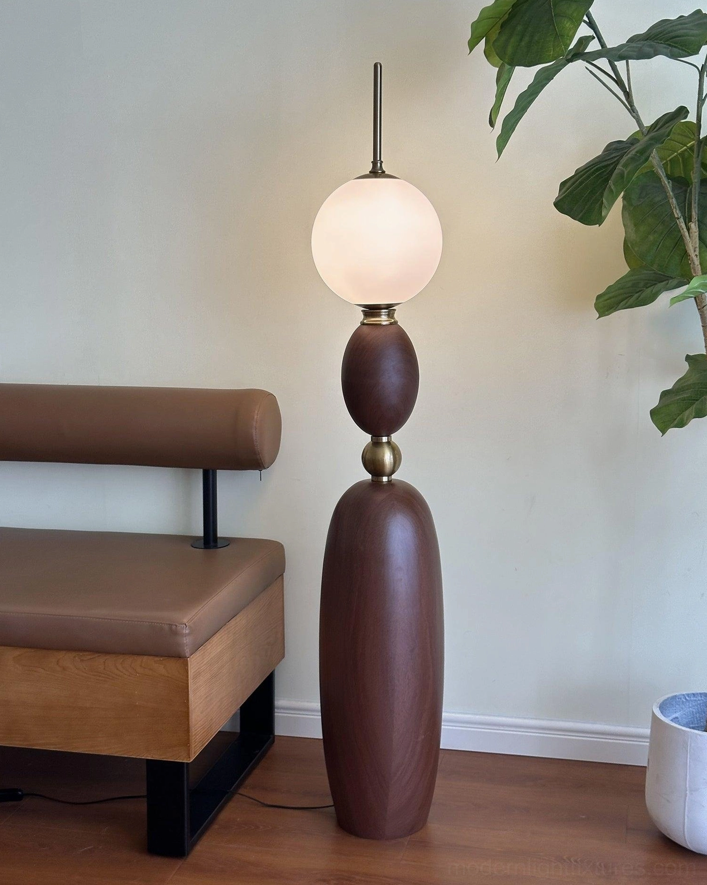 Bellamy floor lamp foot switch control and power cord detail with international plug option