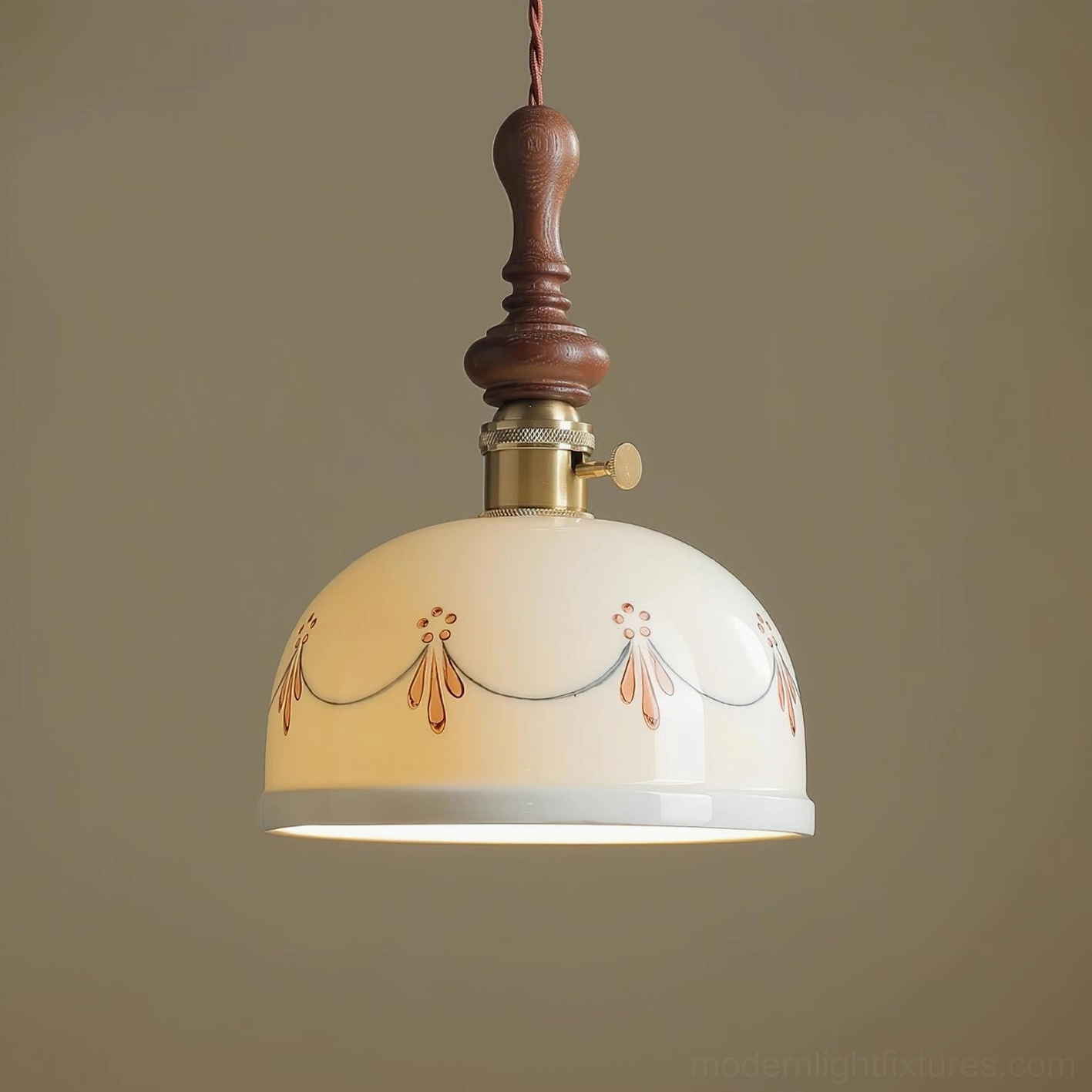 Three-head Belle Fleur chandelier pendant fixture creating statement lighting in formal dining area