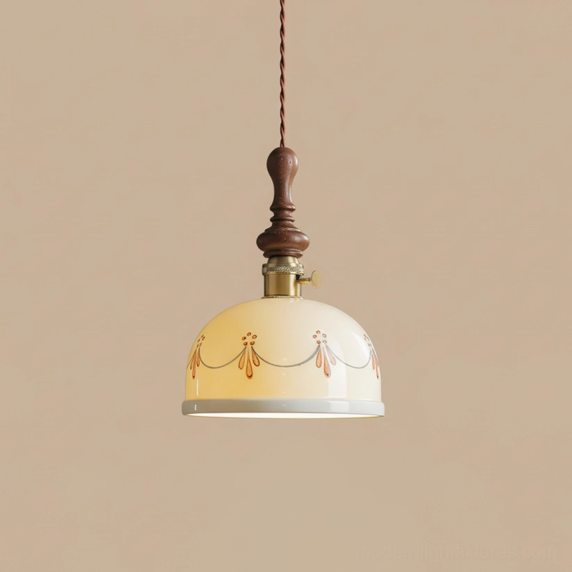 Belle Fleur Model A pendant lamp 18cm width 24cm height compact ceramic shade design
