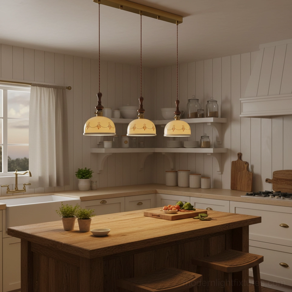 Single Belle Fleur pendant hanging in contemporary minimalist room with clean white aesthetic