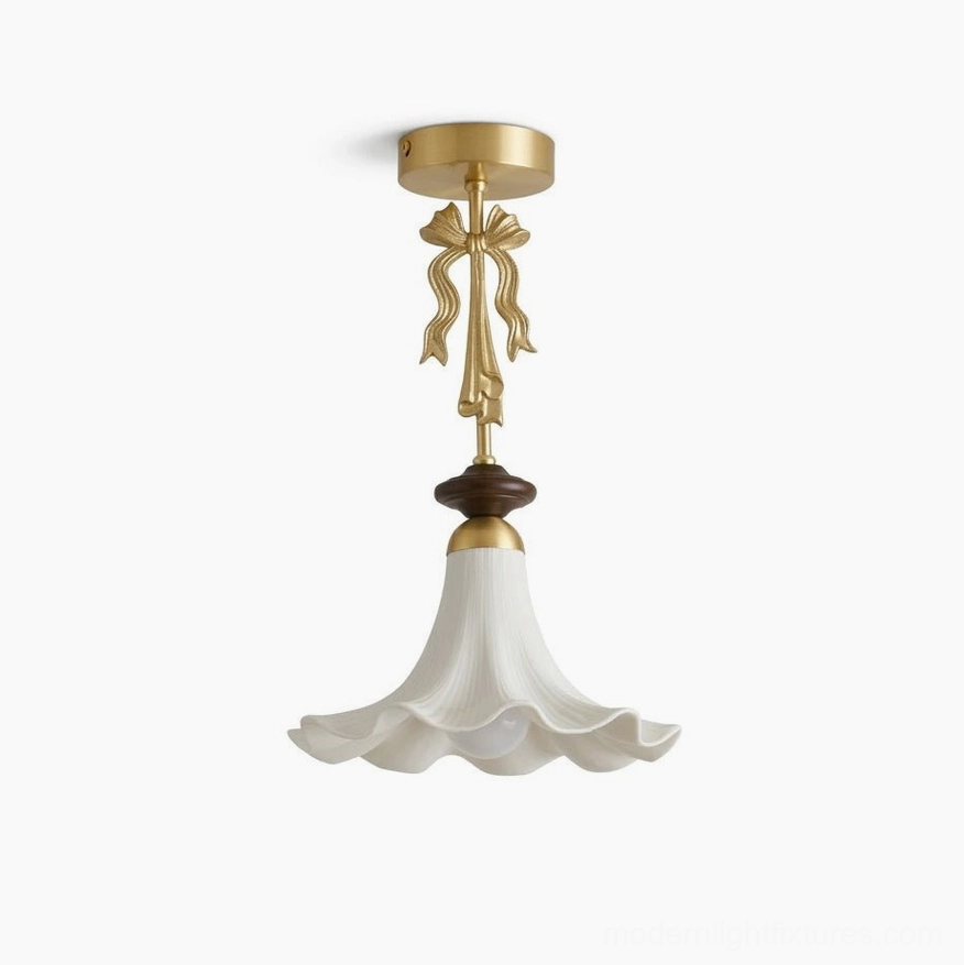 Bellora semi-flush pendant light - product showcase with both 25cm and 30cm shade size options available