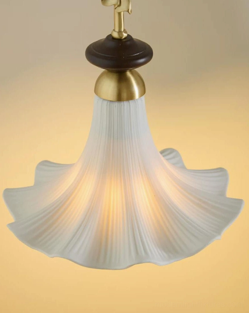 Bellora ceiling pendant in lifestyle setting showing vintage French country aesthetic and warm ambient light diffusion