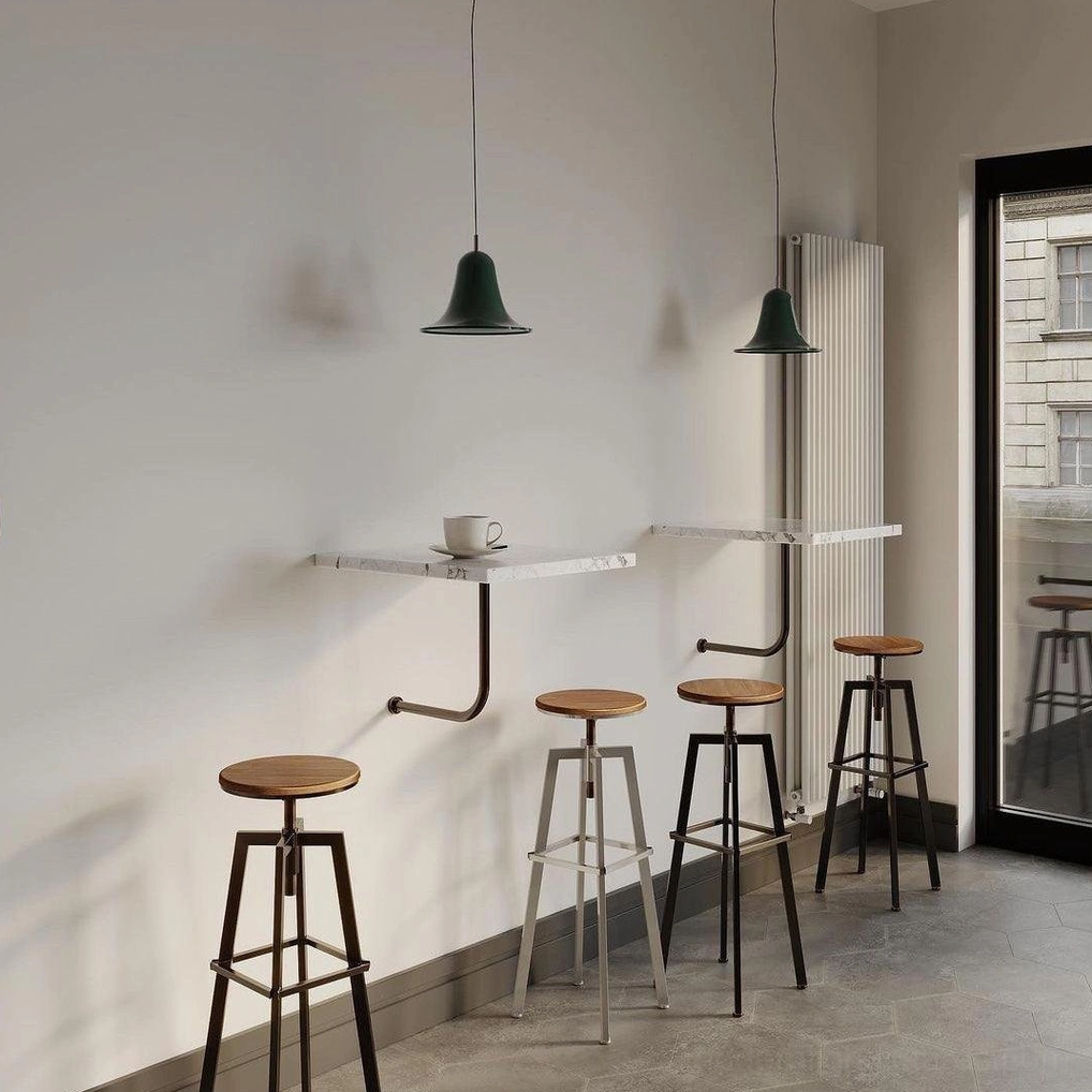 Bells pendant light with adjustable wire length, installation flexibility showing hanging height adjustment capability