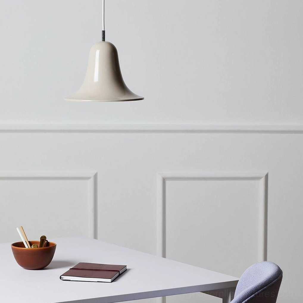 Bells modern pendant light in entryway foyer setting, ceiling fixture creating welcoming contemporary home entrance lighting