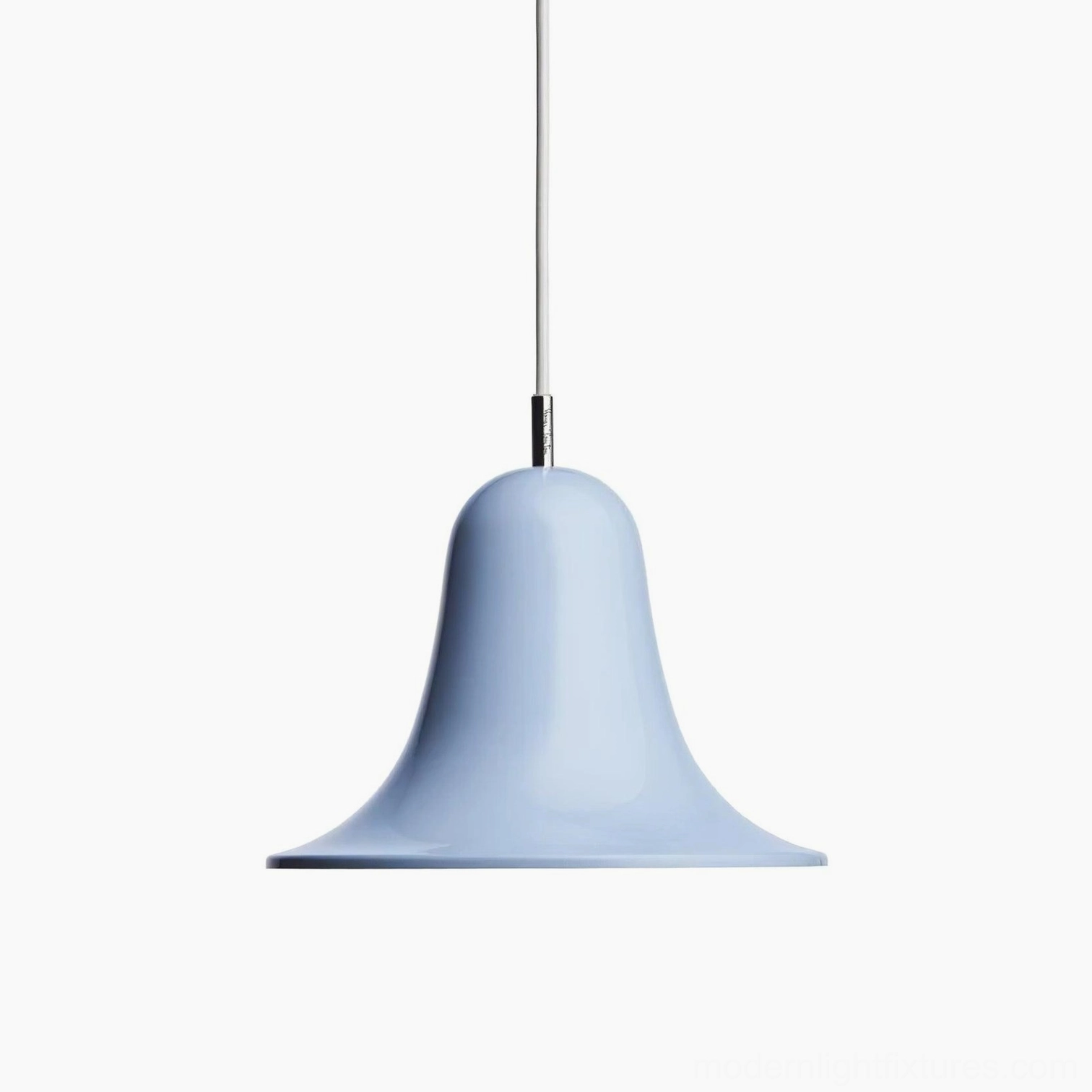 Bells ceiling pendant lamp in light blue soft color, tranquil contemporary lighting design home interior application