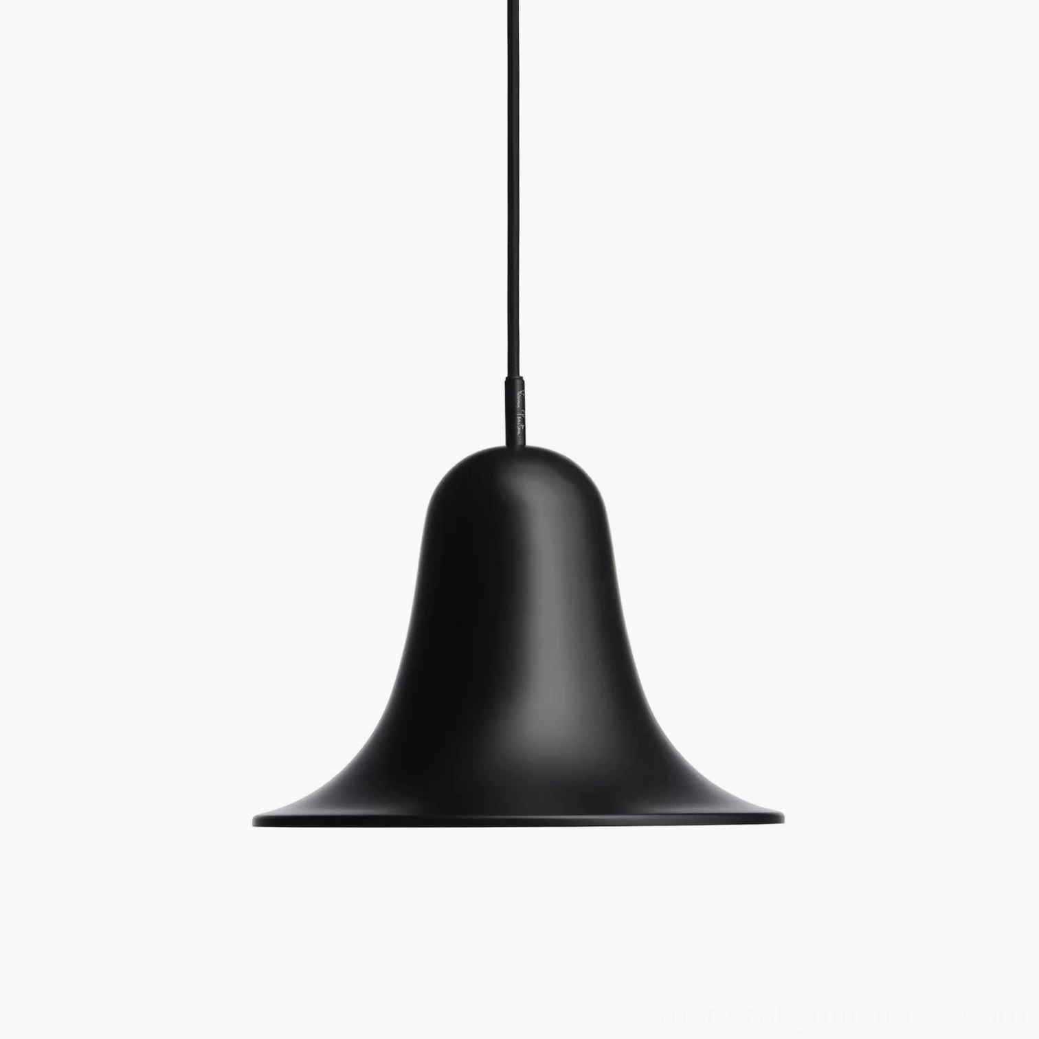 Bells pendant lamp in matte black finish, sophisticated dark contemporary ceiling fixture modern minimalist lighting