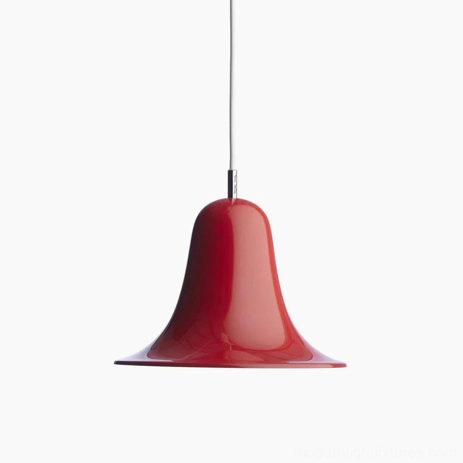Bells pendant light in red bold statement finish, vibrant contemporary pendant lamp color expression design