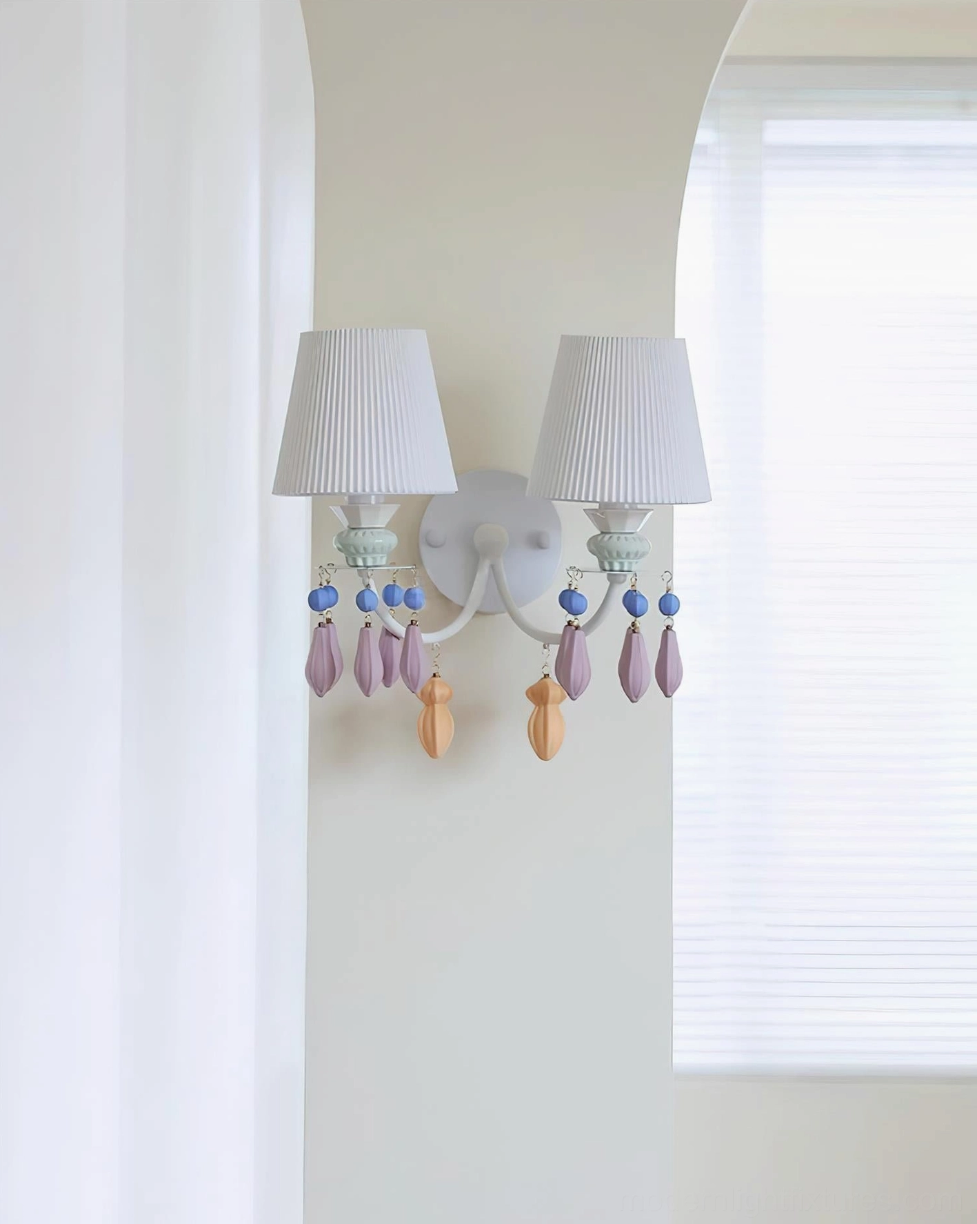 Belvianne wall sconce contemporary design styling in modern minimalist bedroom or living space wall accent lighting