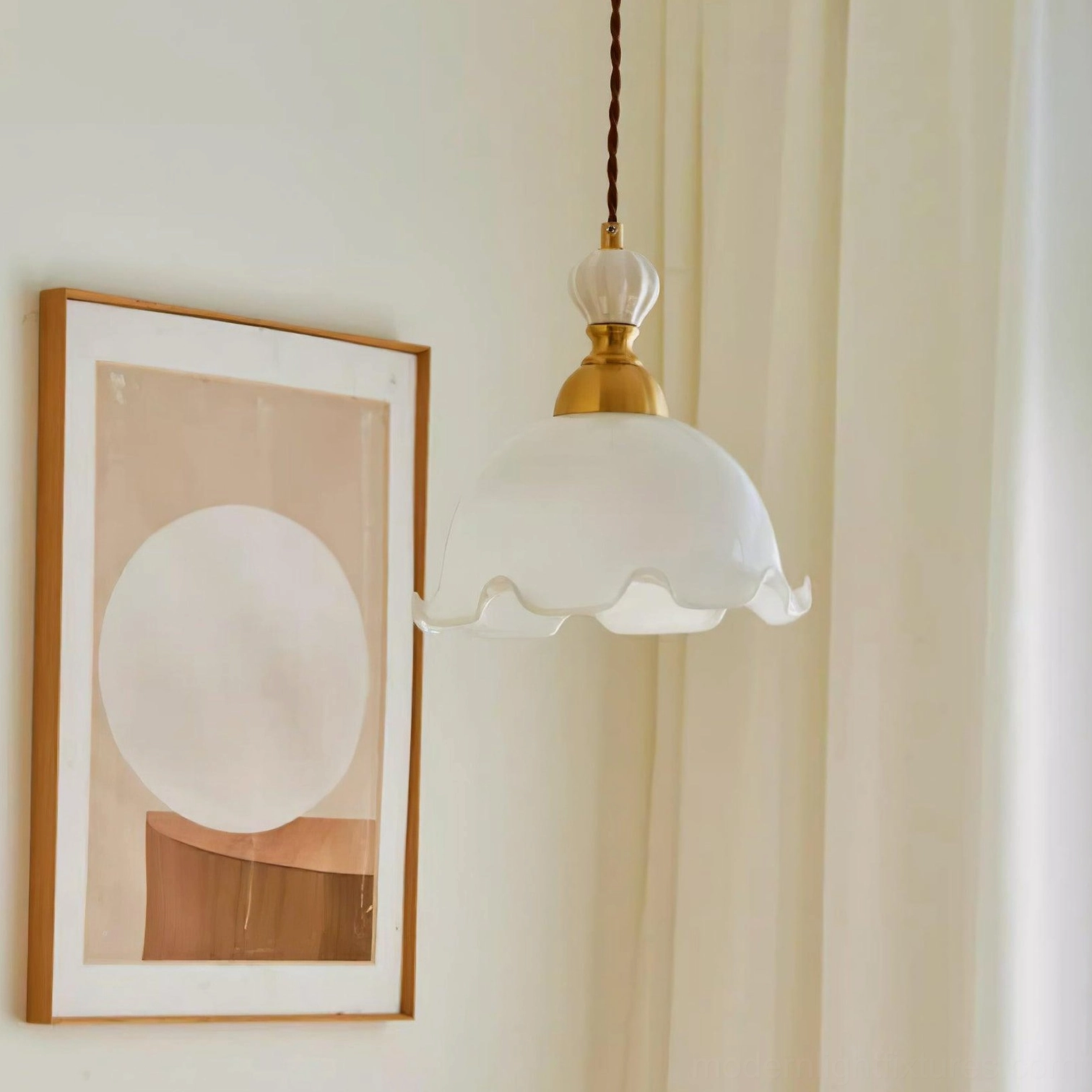 Bianca pendant light architectural view, statement lighting piece, French vintage design inspiration