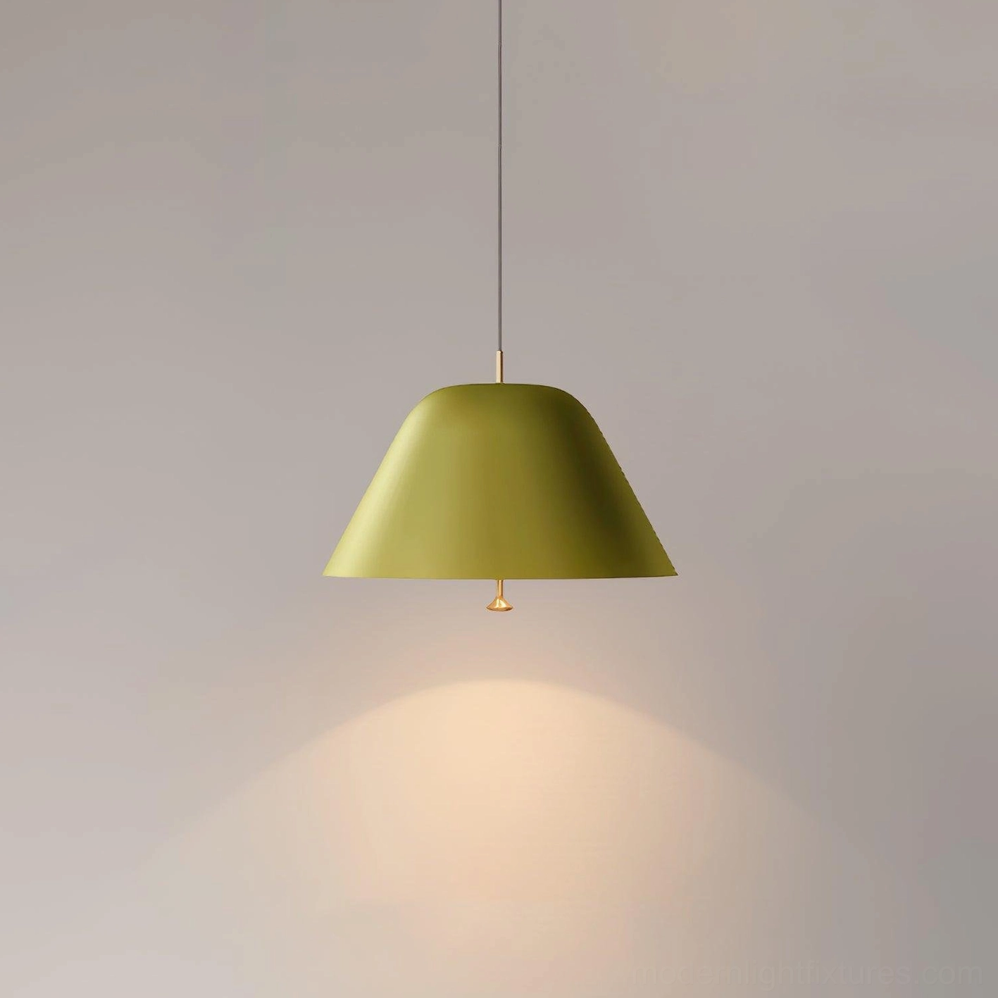 Black dome pendant light modern minimalist fixture against neutral studio background