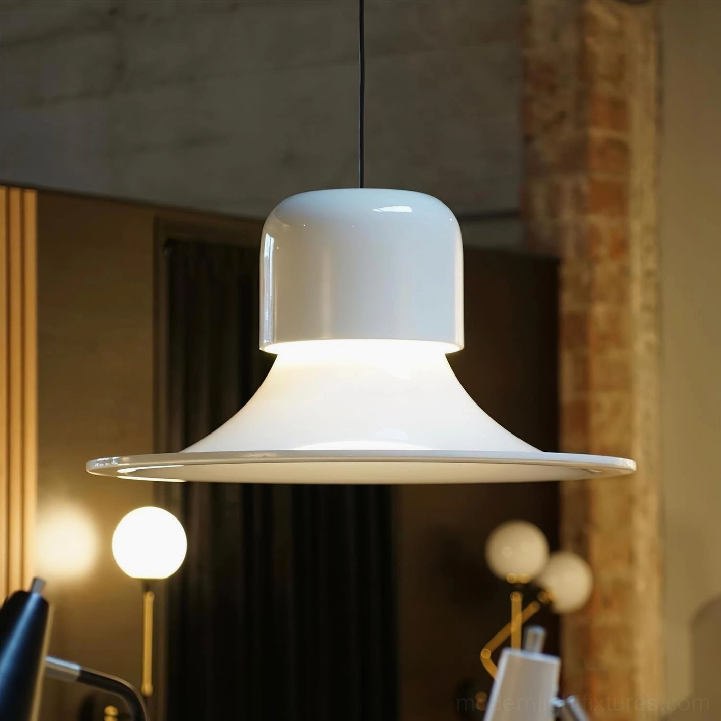 Black Nordisk pendant light contemporary ceiling fixture minimalist Scandinavian style