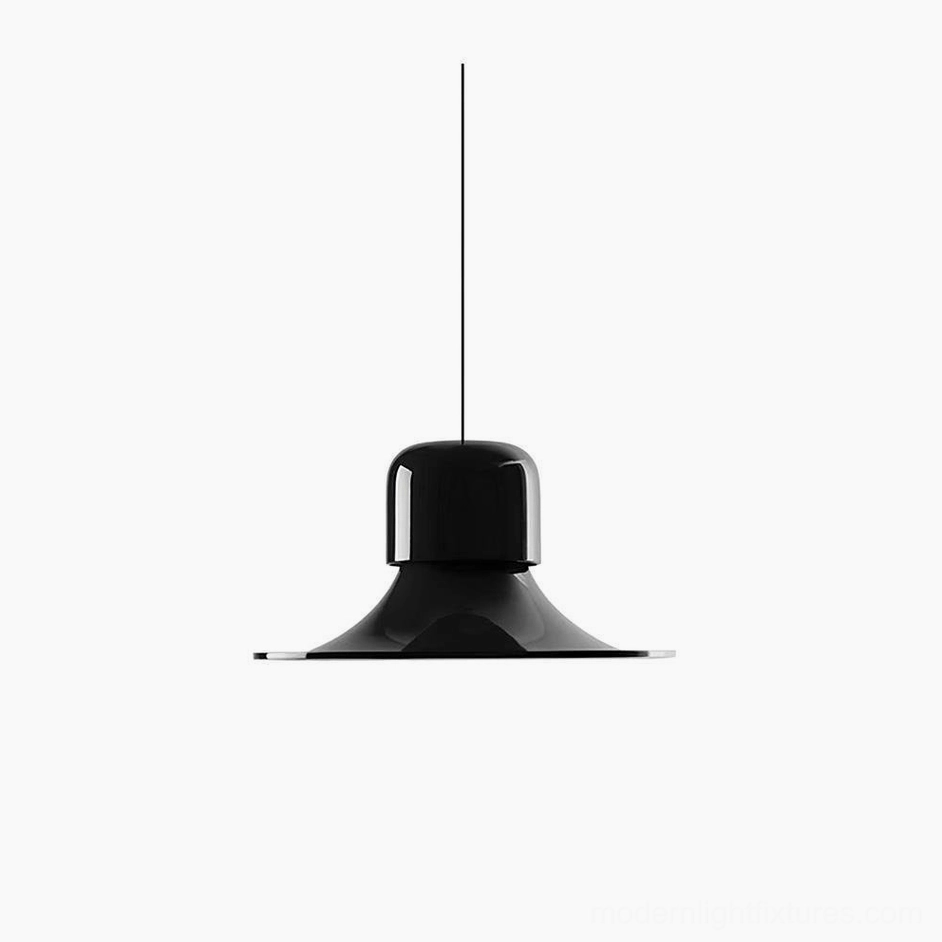 Black pendant lamp modern minimalist design with carbon steel construction quality