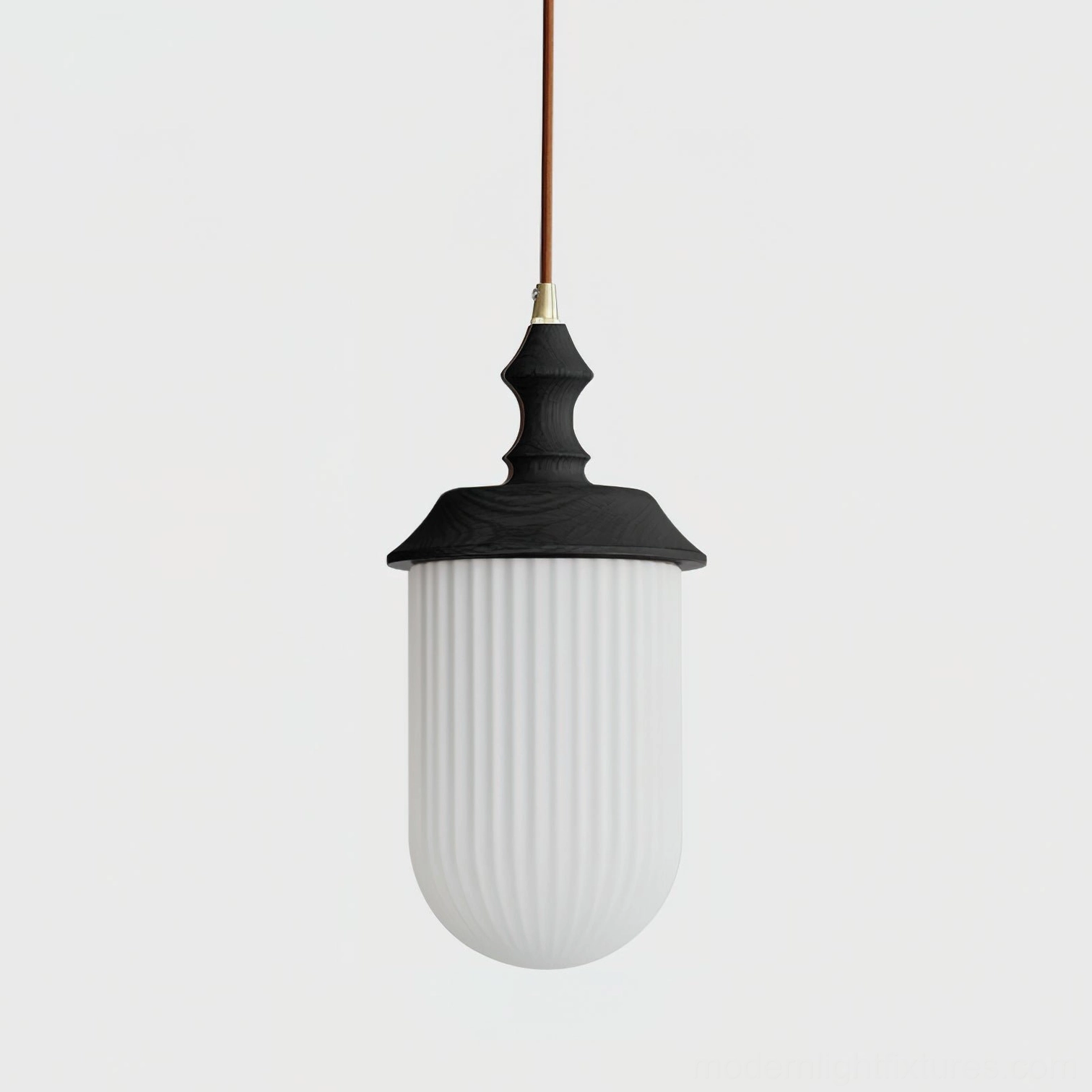 Veyra pendant light black and white frosted glass shade contemporary Scandinavian style