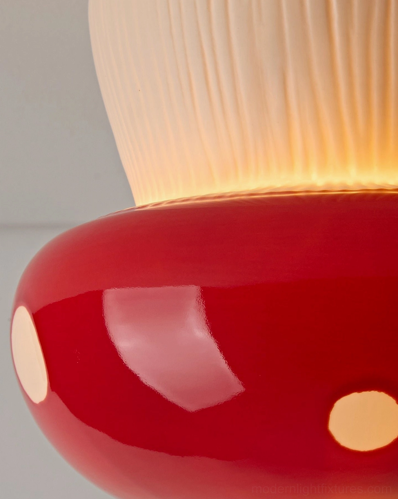 Black and white toadstool ceiling light fixture variant color combination modern pendant lamp