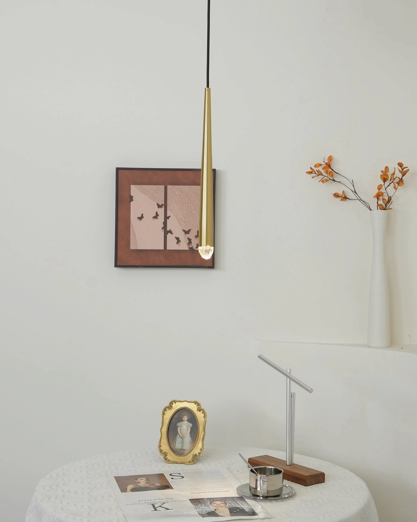 Blackened brass cluster pendant 14 head contemporary variant