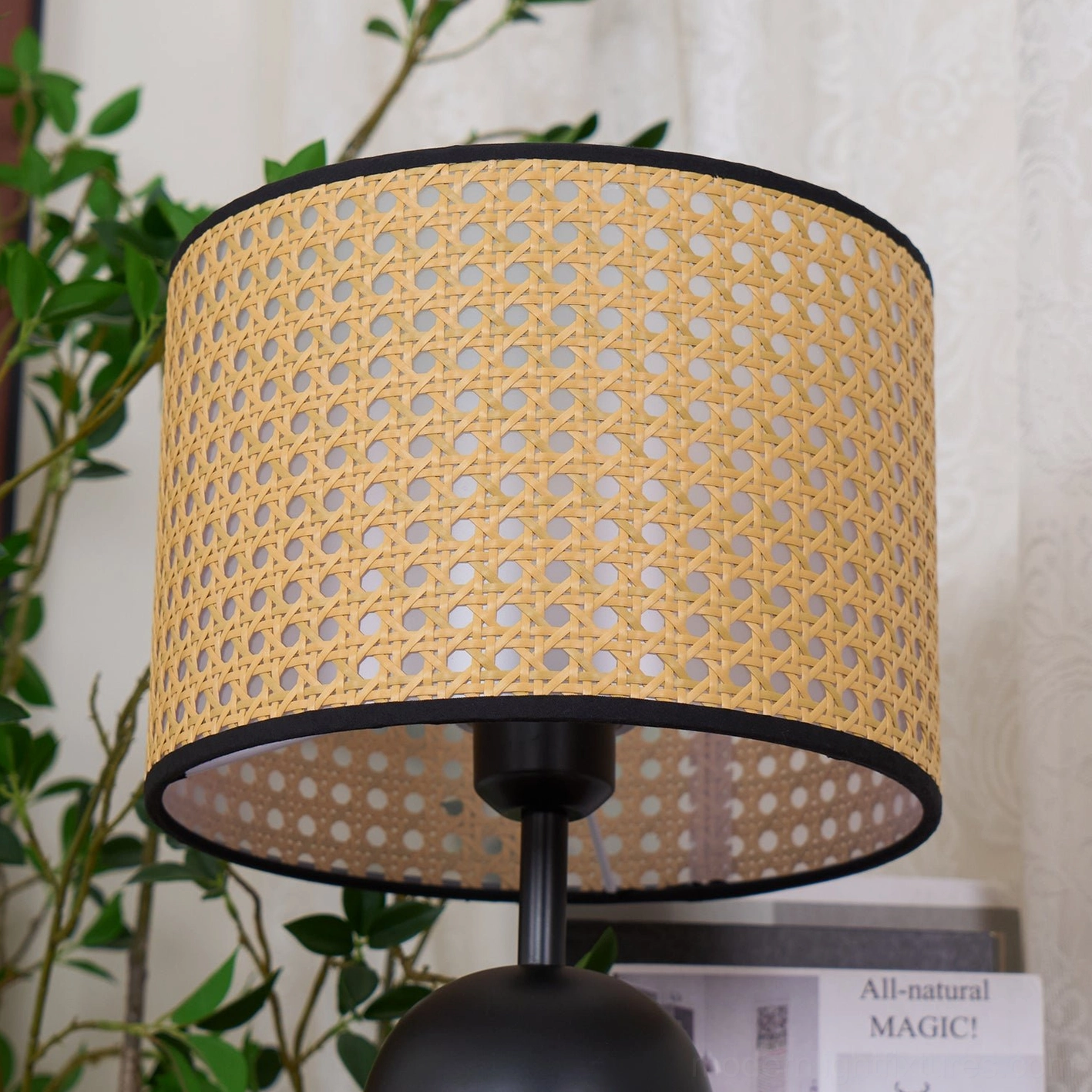 Blakely woven rattan lamp home office study creative inspiration ambient lighting
