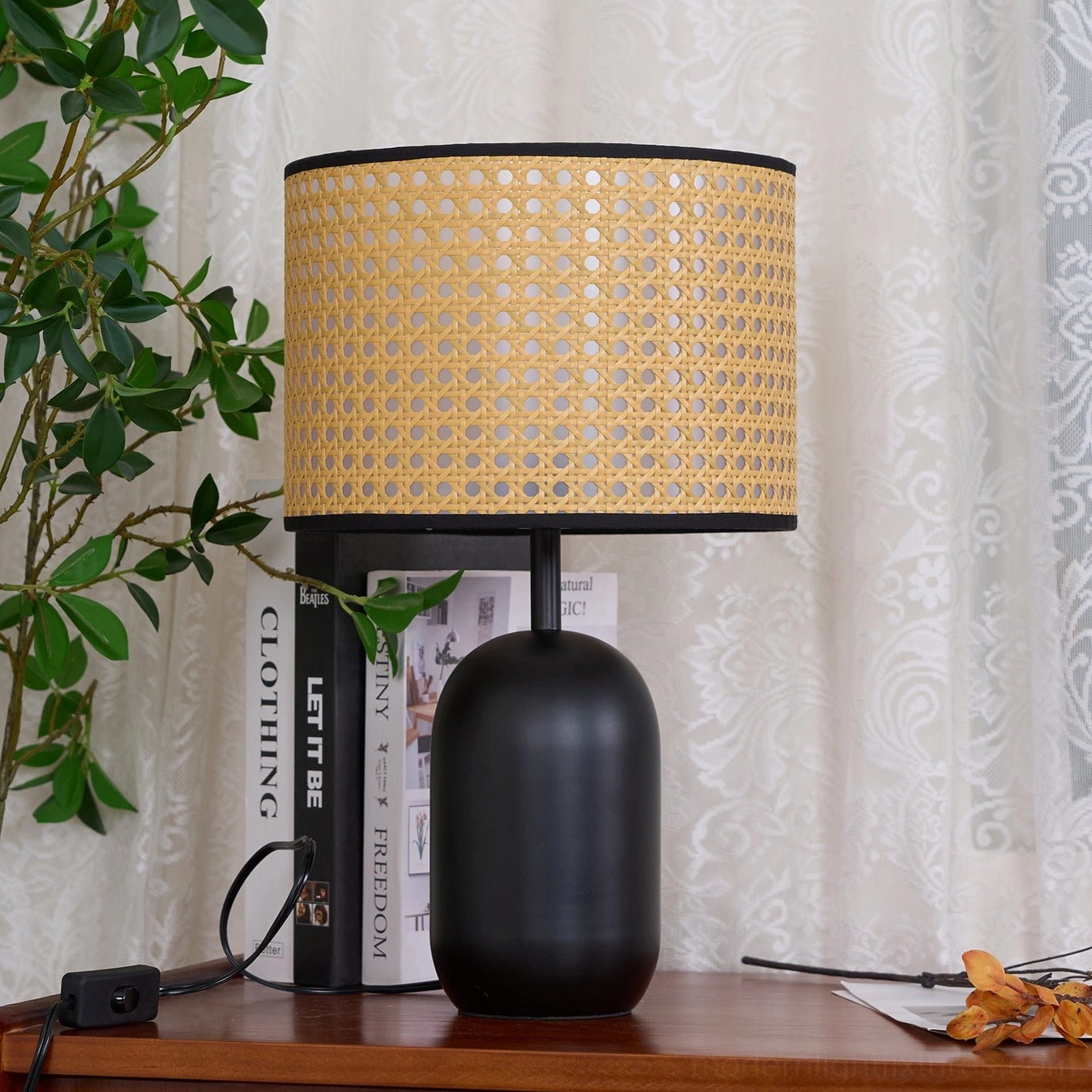 Blakely rattan table lamp complete lifestyle lighting solution warm home ambiance