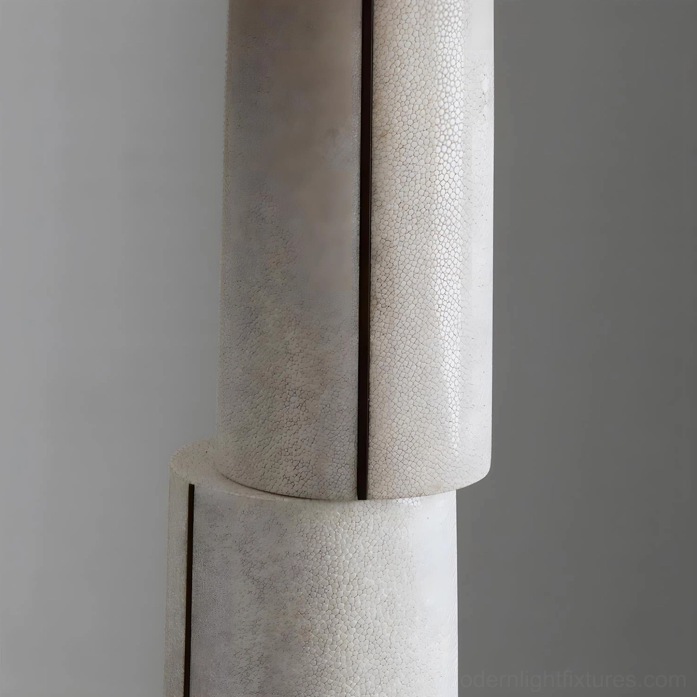 Modern geometric block floor lamp with two-tone segmented design and fabric shade - minimalist luxury floor lighting fixture
