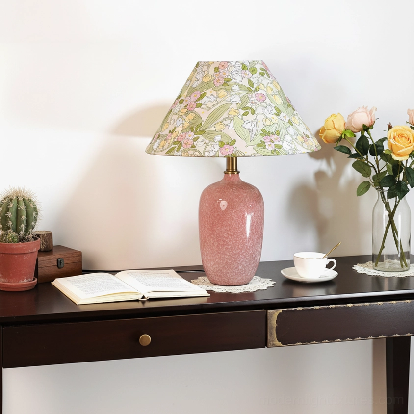 Bloomora ceramic table lamp collection all four models showing size variations from compact to large table lamps