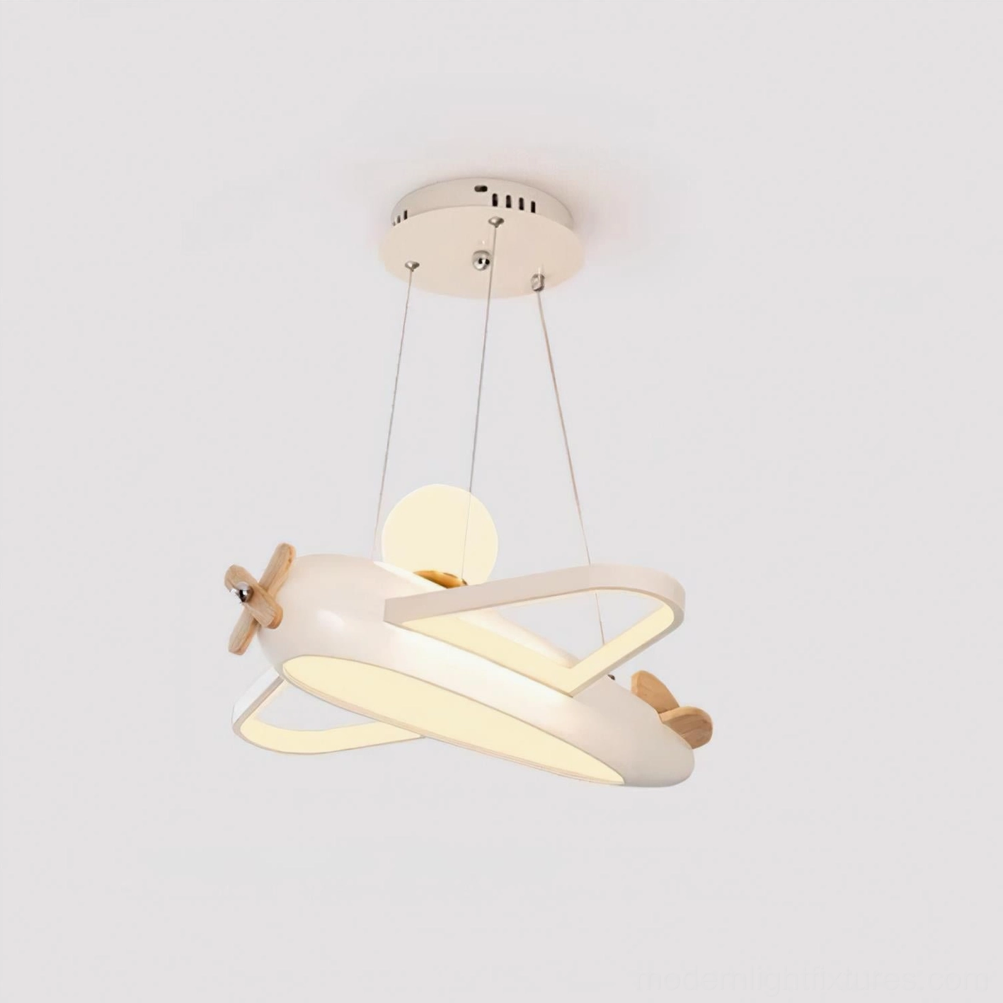 Blue airplane pendant lamp 3000K color temperature lighting appropriate for children's reading and sleep