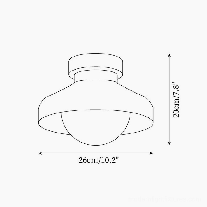 Blue Calico modern ceiling light in contemporary living room with geometric artwork and minimalist decor