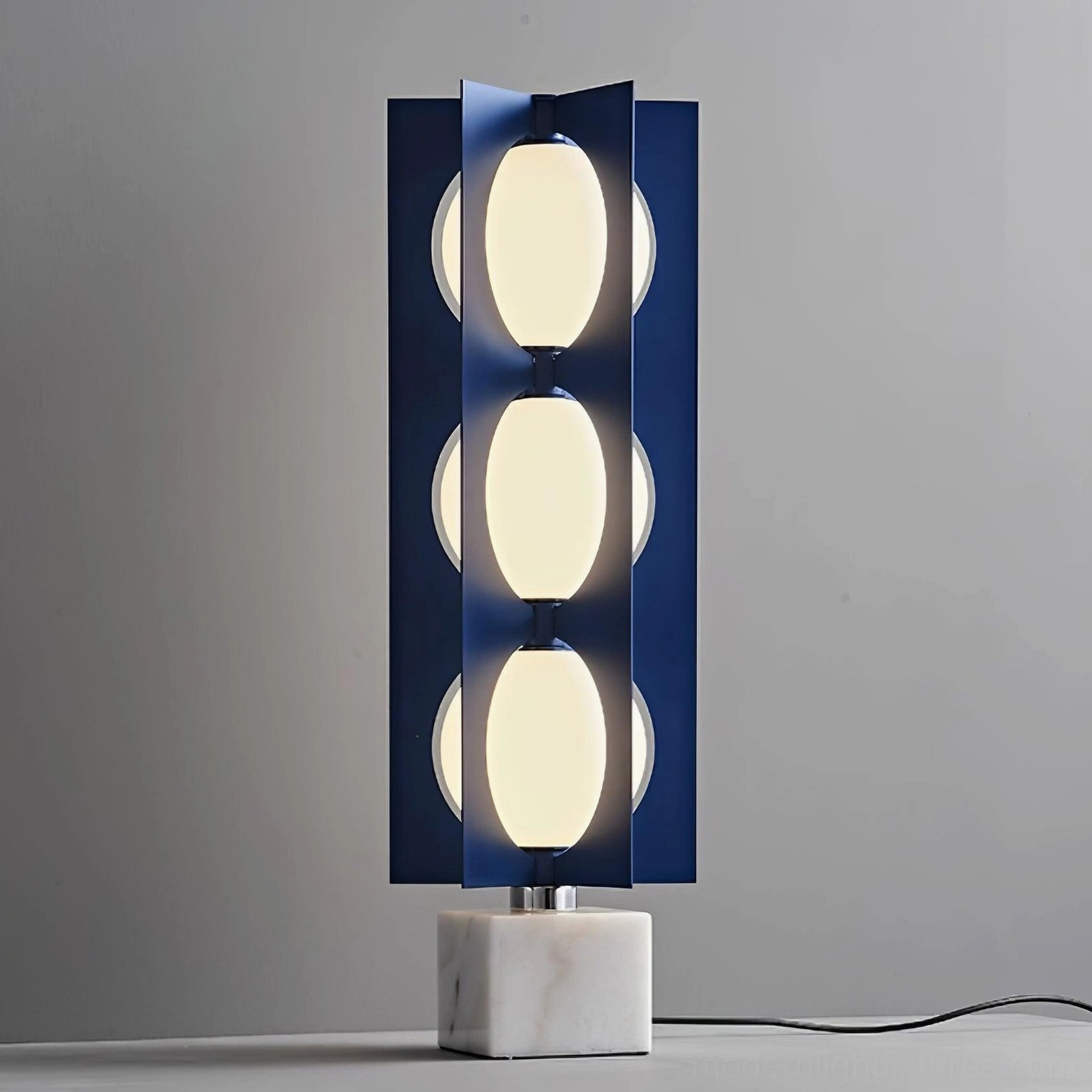 Multi-head blue floor lamp Scandinavian minimalist design contemporary home lighting