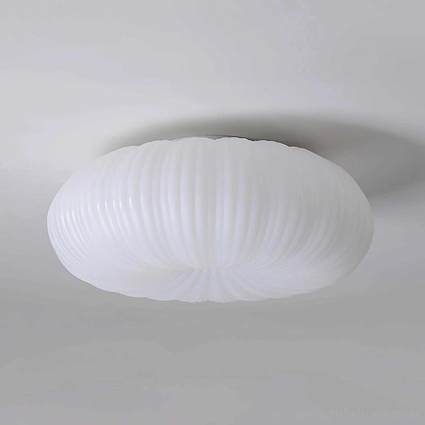 Bobby modern flush mount ceiling light installed in contemporary interior showing integrated LED even light distribution