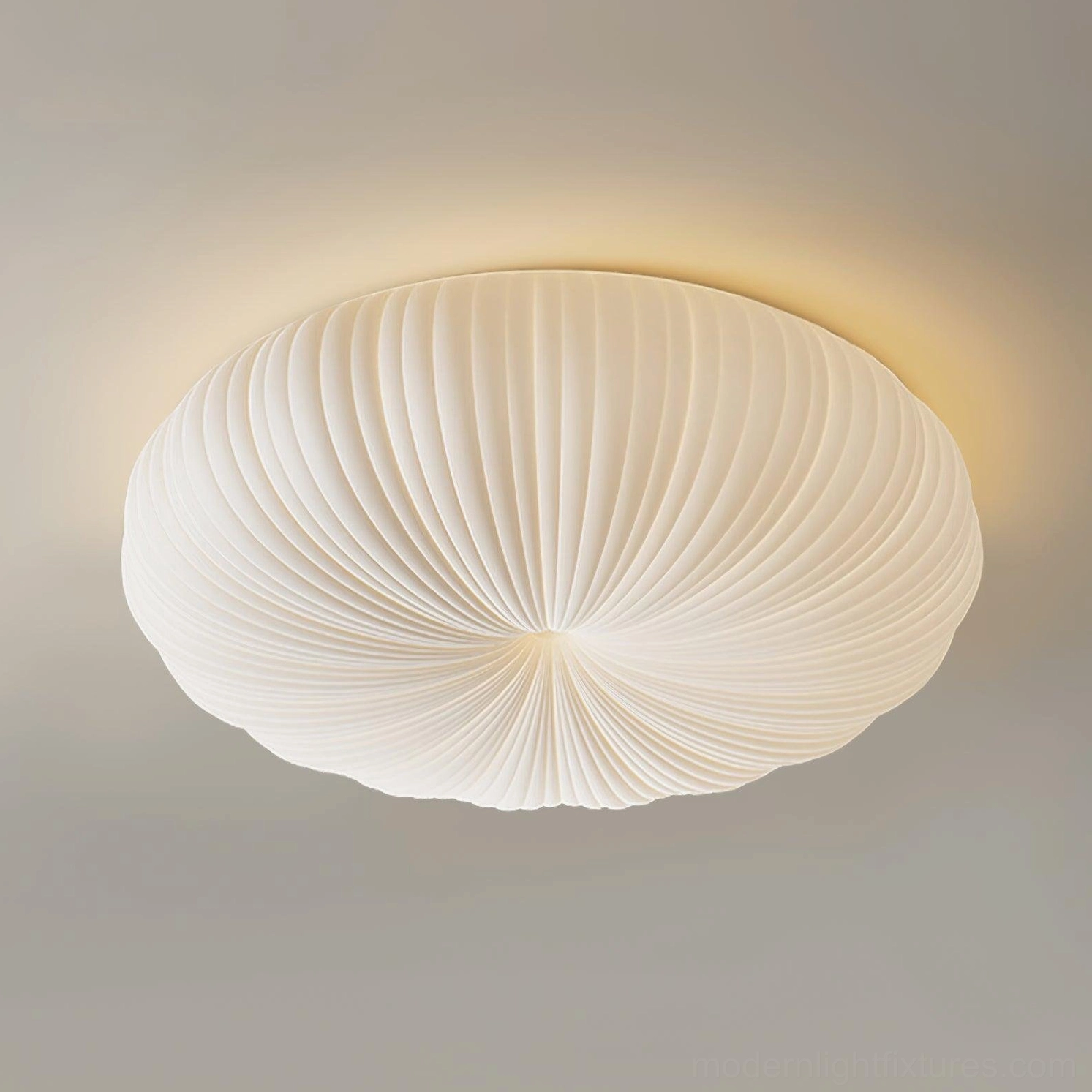 Bobby large 55cm diameter ceiling light fixture showing full scale and even acrylic diffusion in modern interior