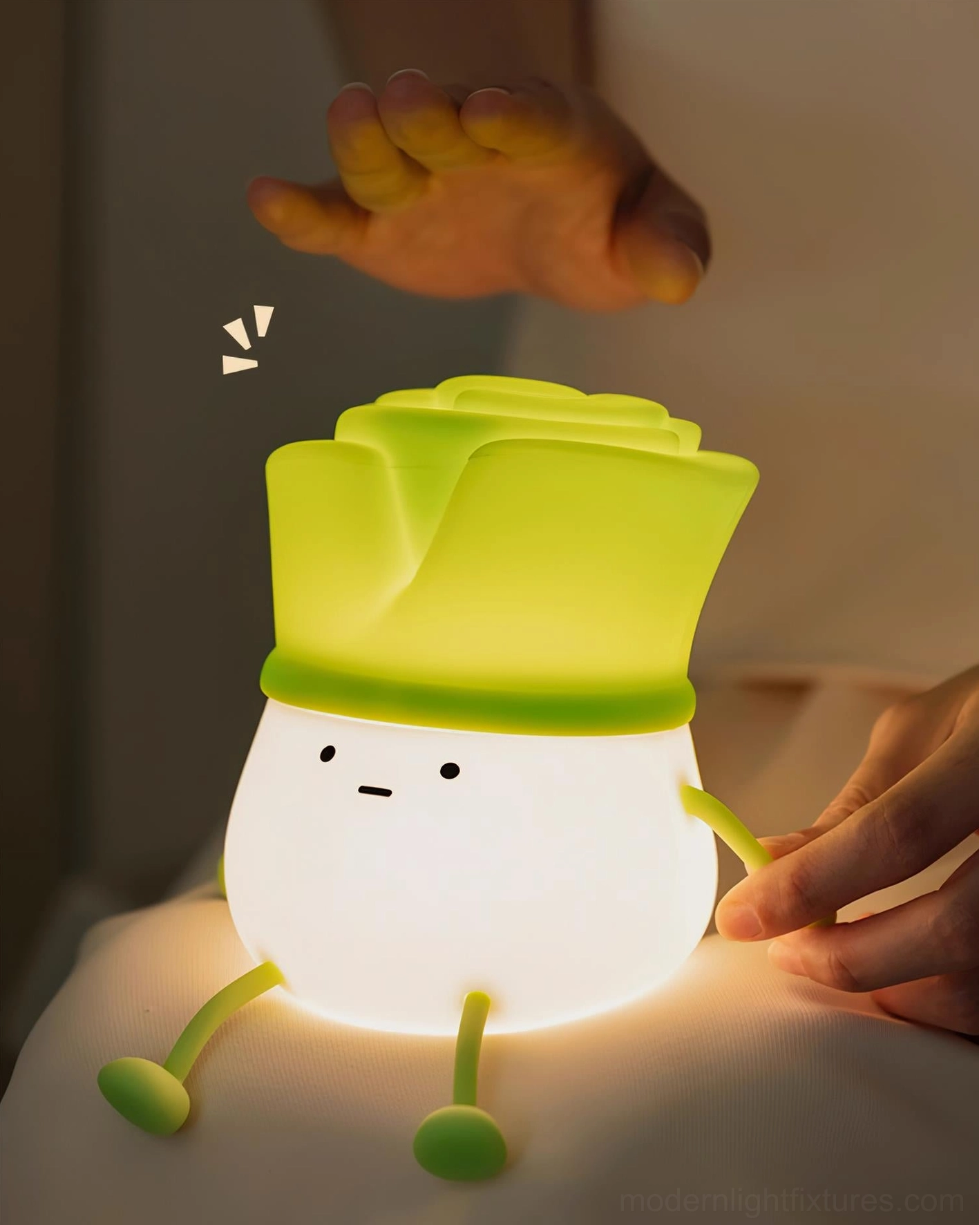 Bok choy silicone night light bedroom lighting ambiance warm glow