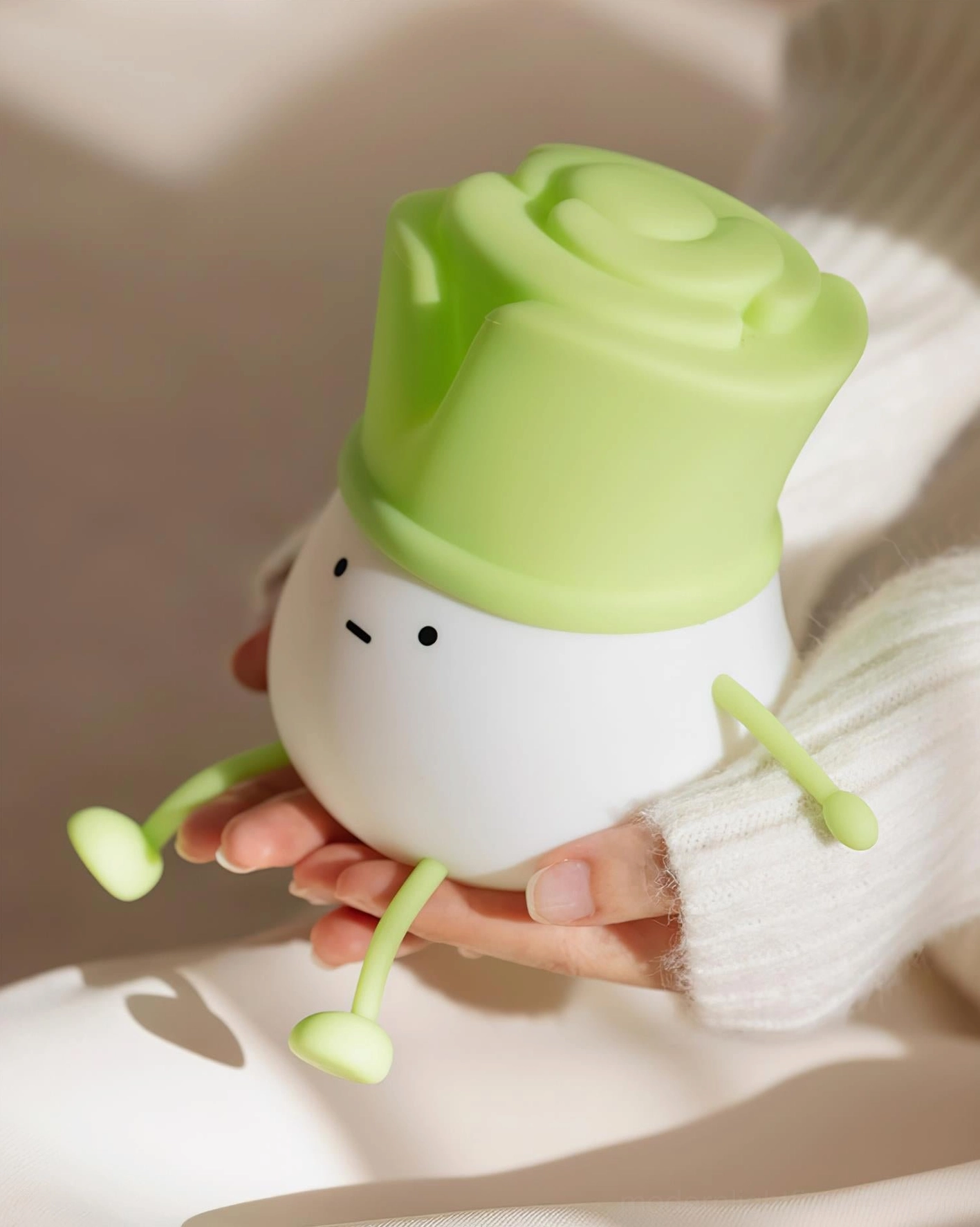 Bok choy cute night light touch activated tap switch operation