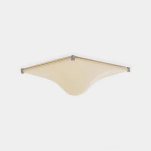 Bolla modern asymmetric ceiling light fixture front view with curved organic design on white background