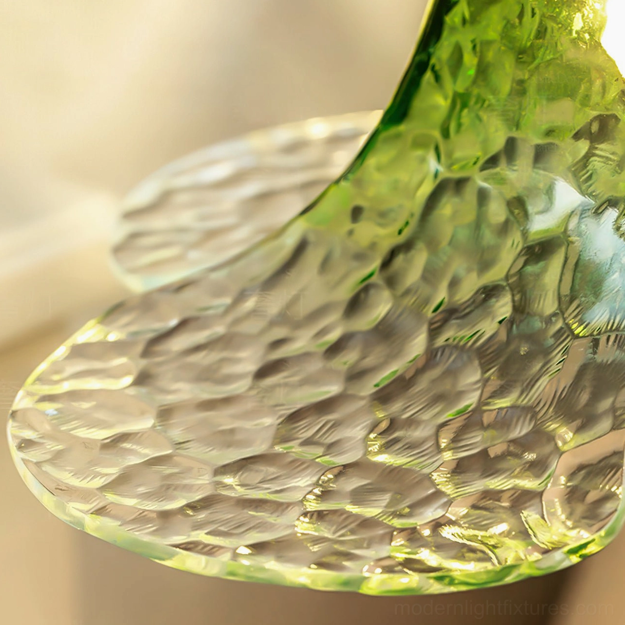 Contemporary hand-blown botanical glass pendant light for modern living spaces and home decor