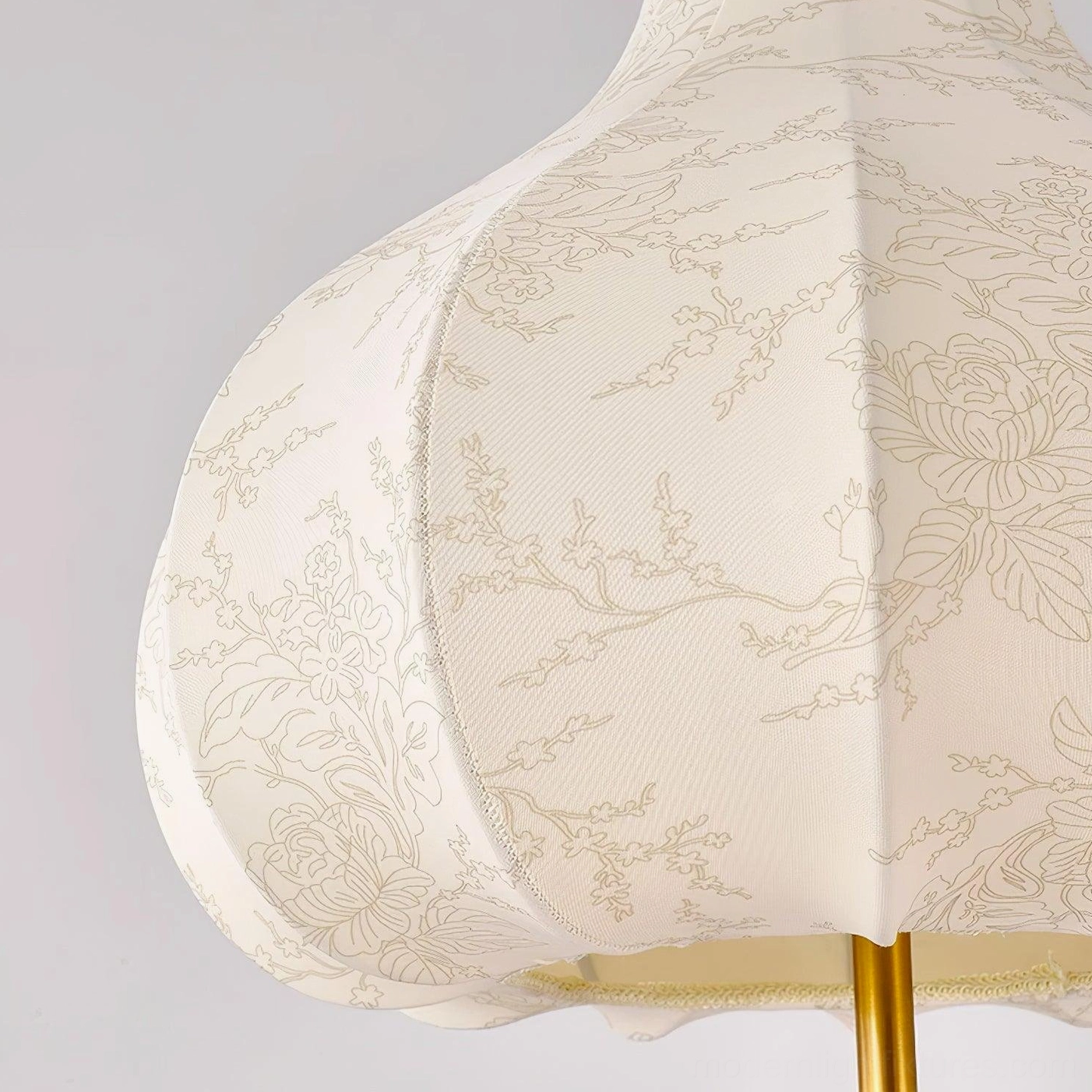 Botanical pendant lamp showing bulb socket detail and electrical component compatibility