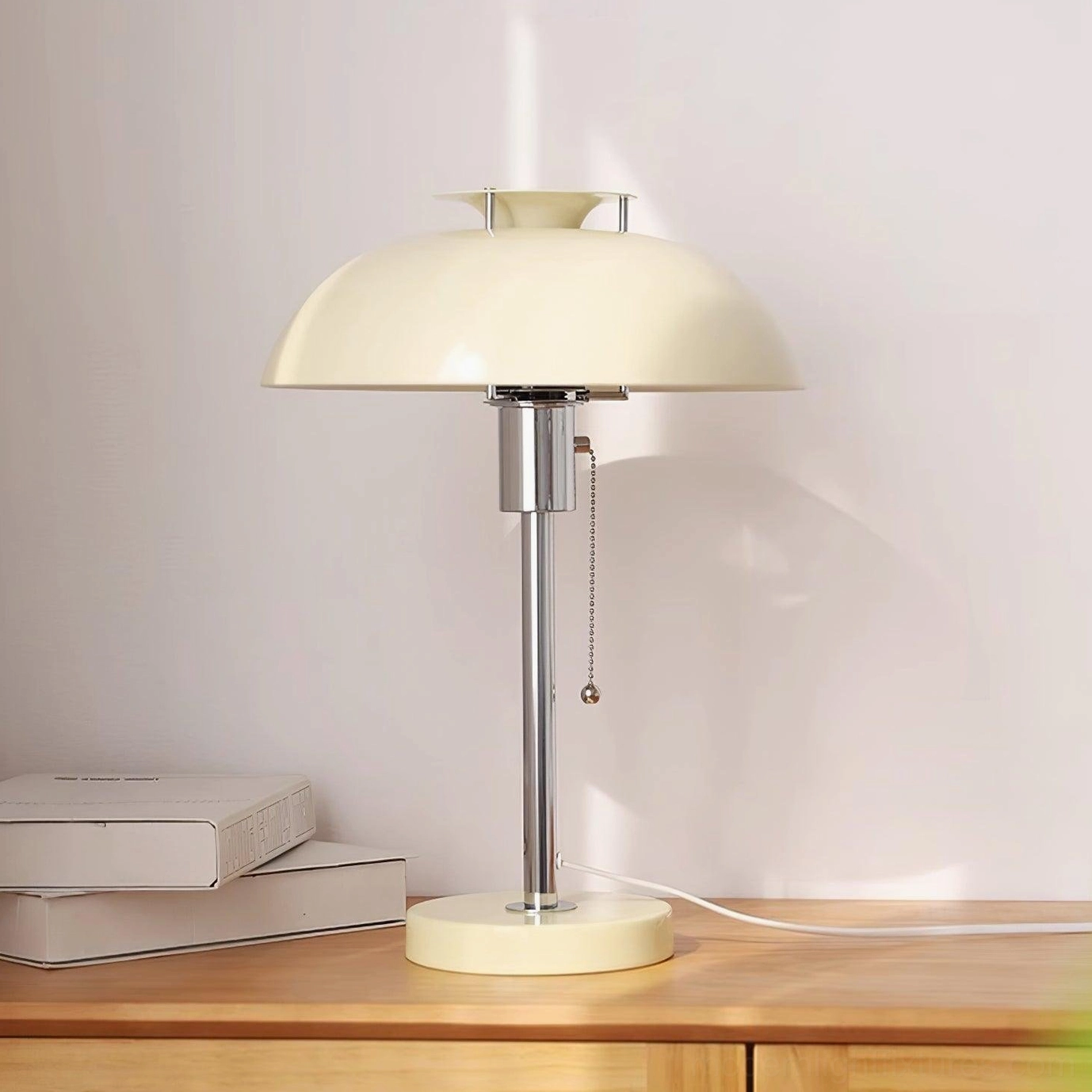 Bowie beige cream table lamp in soft neutral finish for versatile interior design coordination