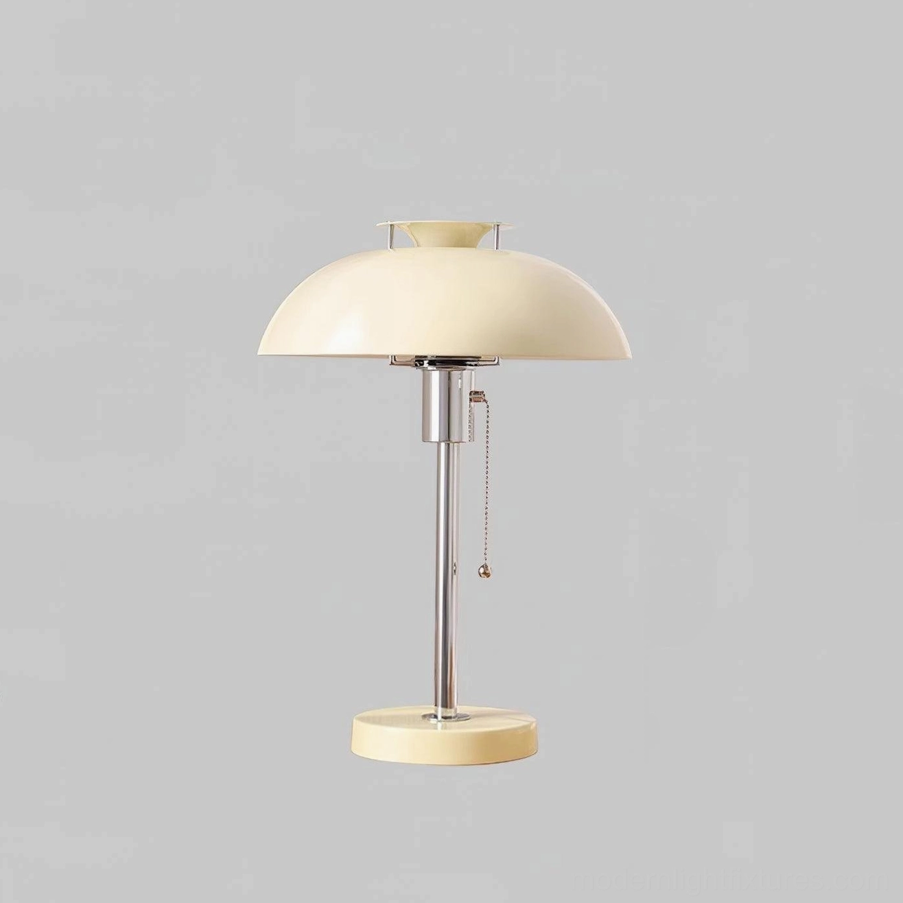 Bowie mid-century modern table lamp close-up of dome shade texture and finish quality