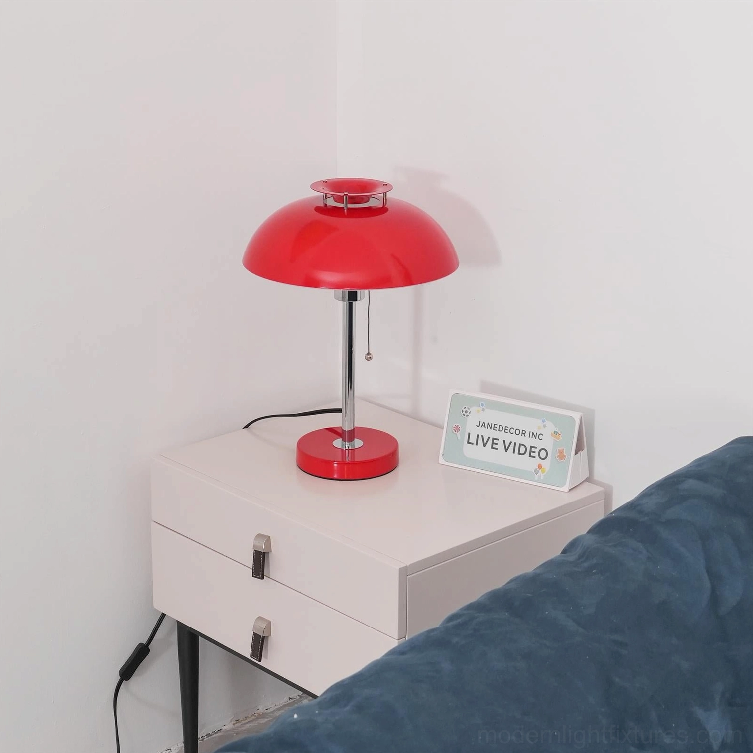 Bowie table lamp full body shot showcasing proportions and overall mid-century modern silhouette