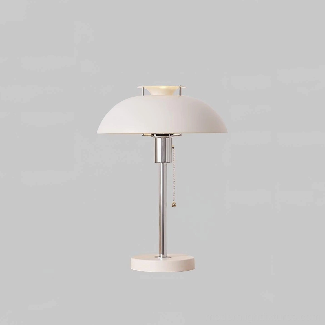 Bowie table lamp positioned on side table showing appropriate furniture scale and visual proportion