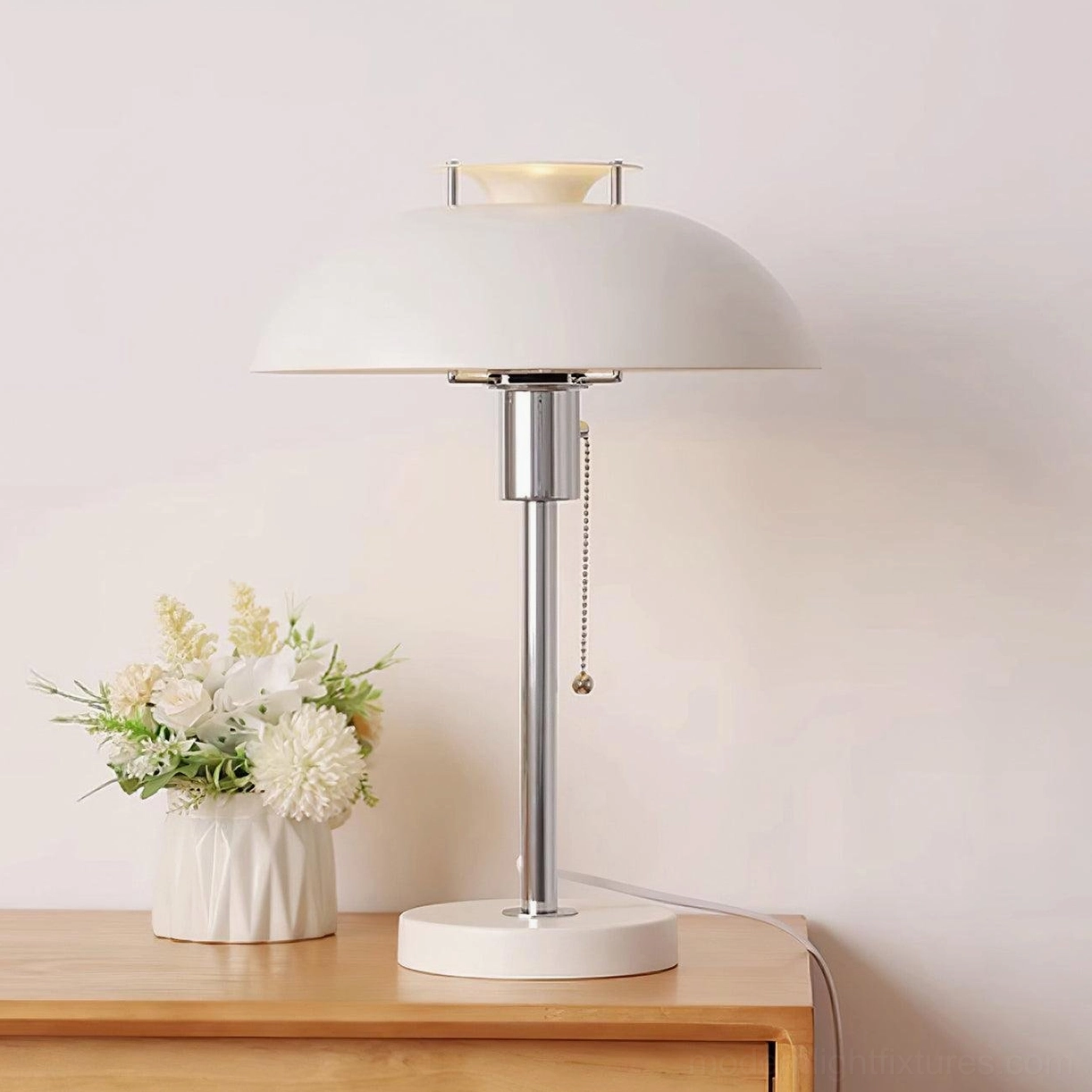 Bowie white table lamp pure clean color option for minimalist scandinavian interior style