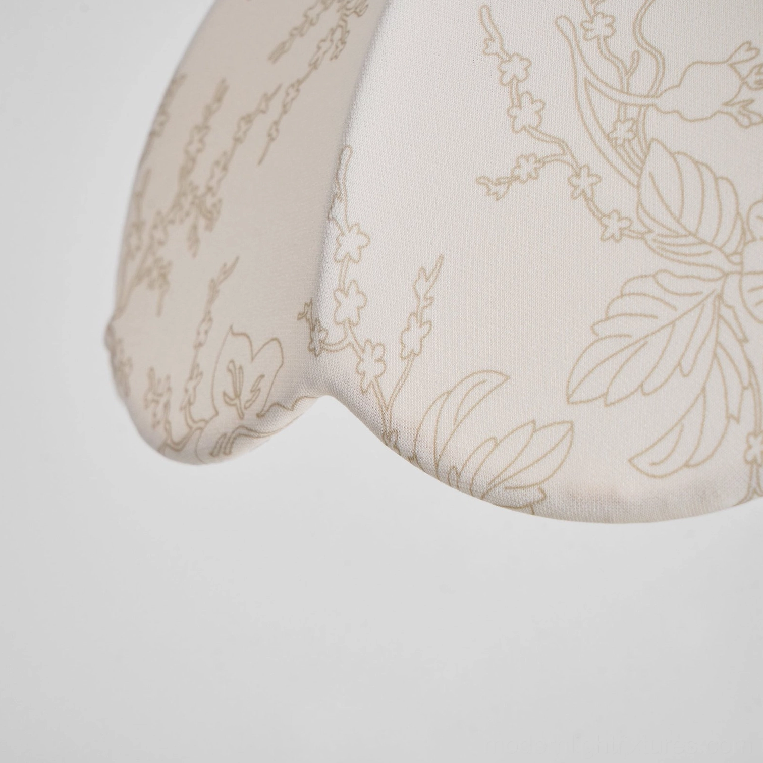 Brazoria table lamp with scalloped fabric shade and solid wood pedestal for Art Deco retro revival