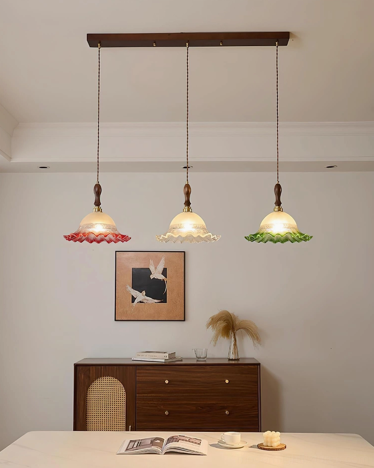 Brielle pendant light single head configuration displayed on neutral background