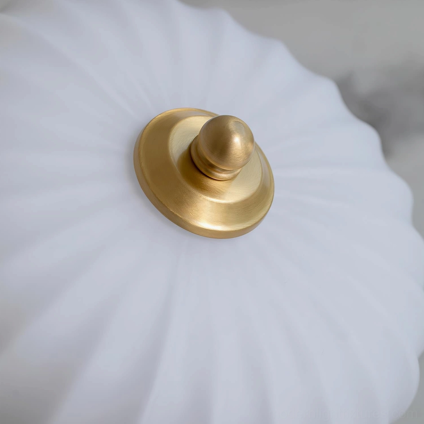 Brioche ribbed dome ceiling light fixture overhead installation showing flush mount design