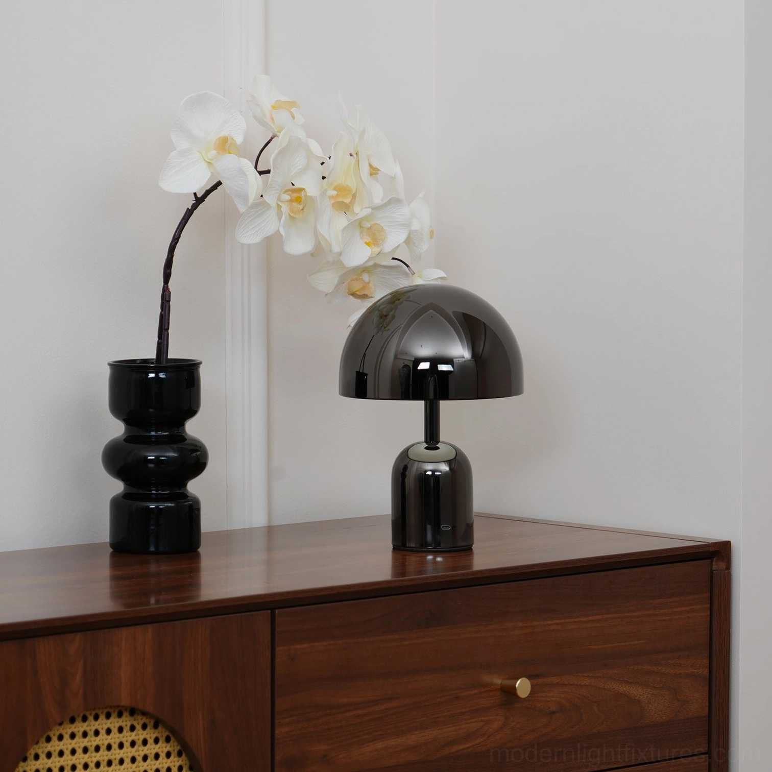 Rose gold Brulee table lamp with 50000 hour average LED lifespan for long-lasting performance