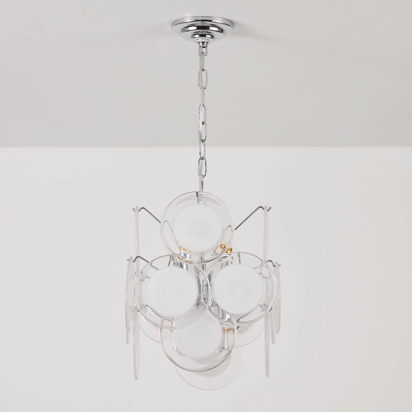 Brunelle modern glass pendant chandelier, 36cm pendant light for kitchen, bedroom, and dining room applications